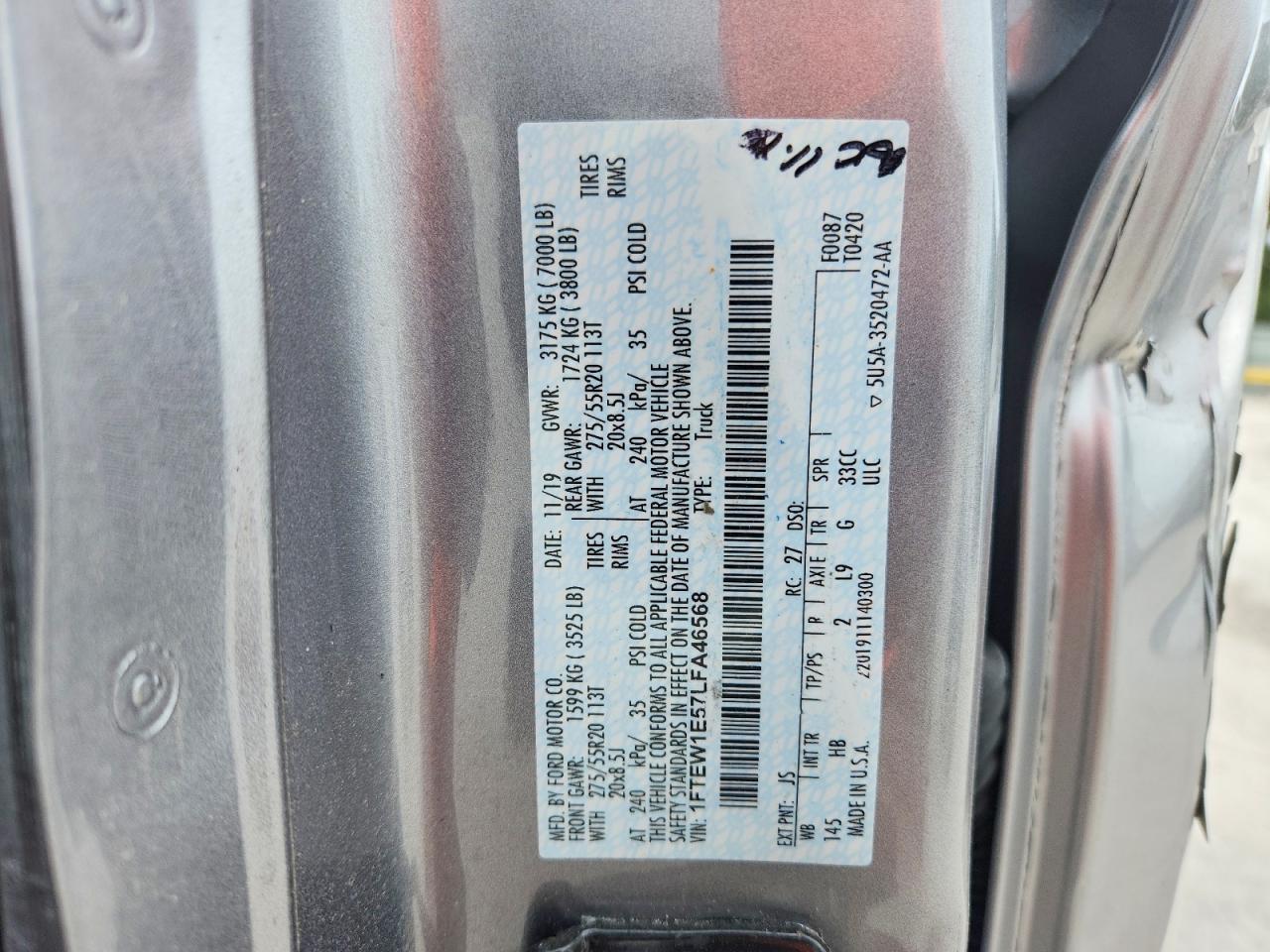 2020 Ford F150 Supercrew