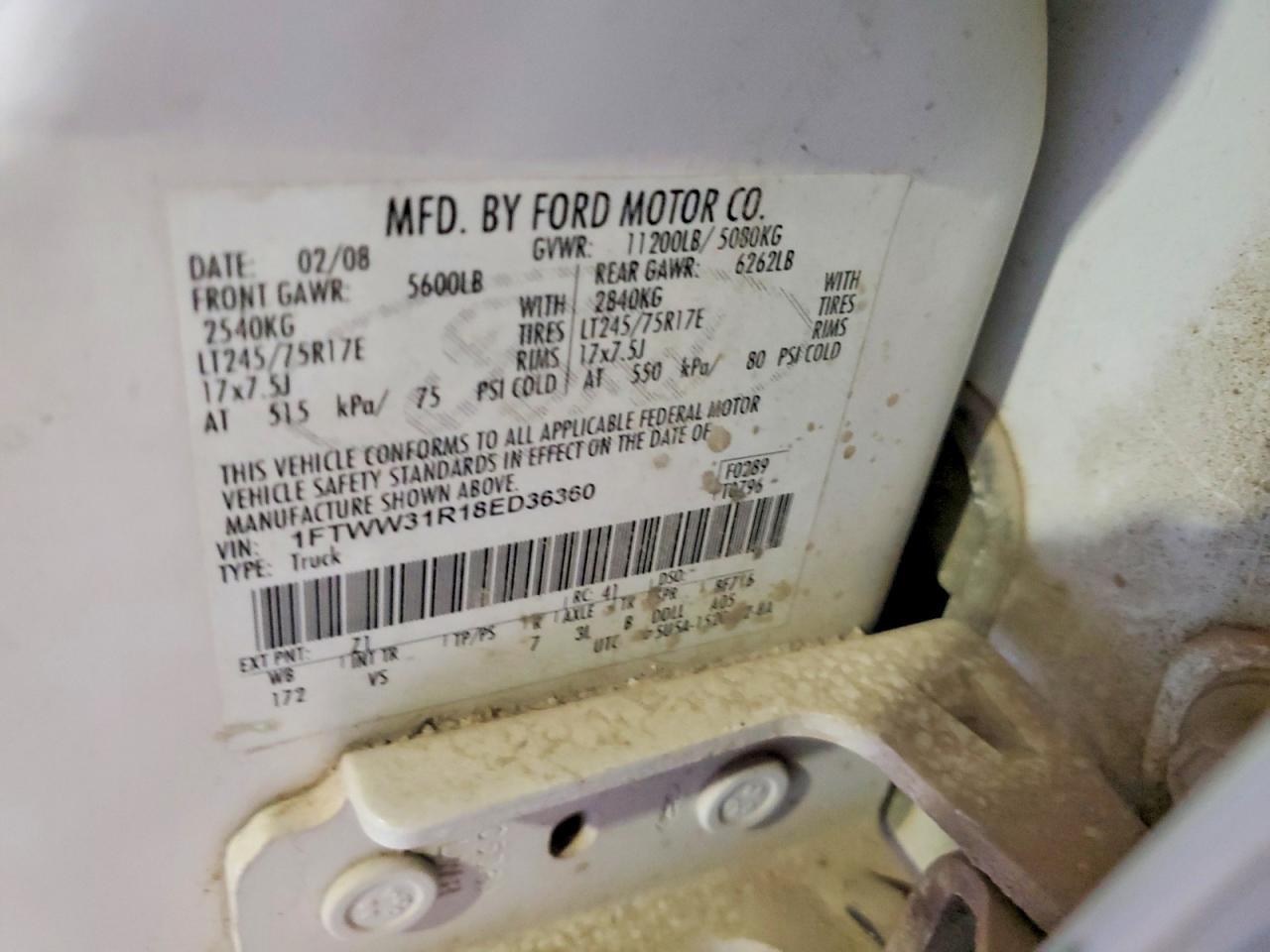2008 Ford F350 SRW Super Duty