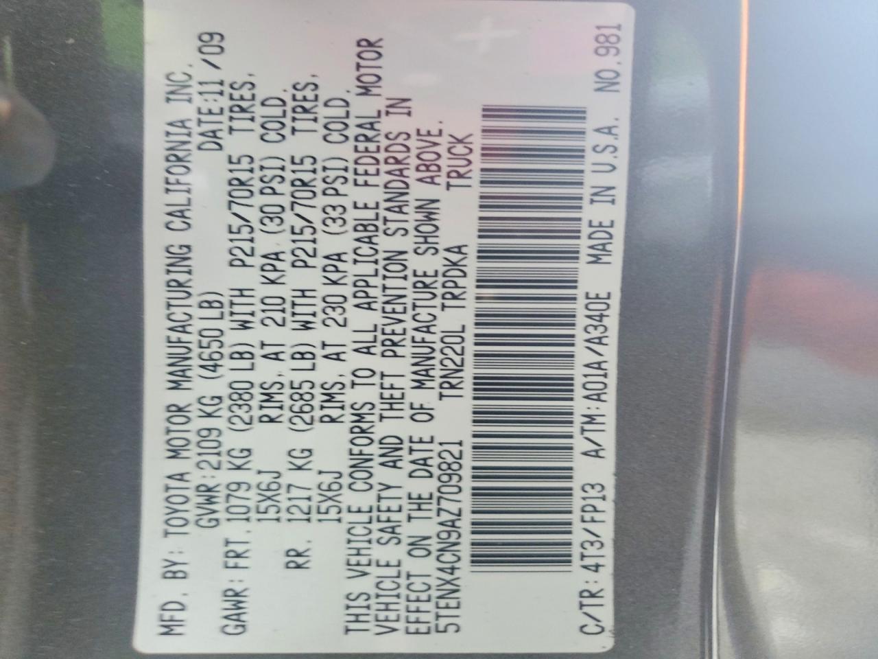 2010 Toyota Tacoma Base