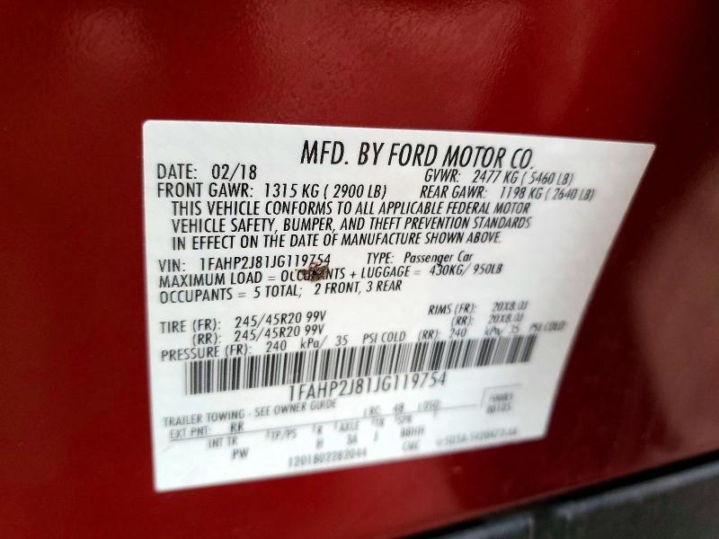 2018 Ford Taurus Limited