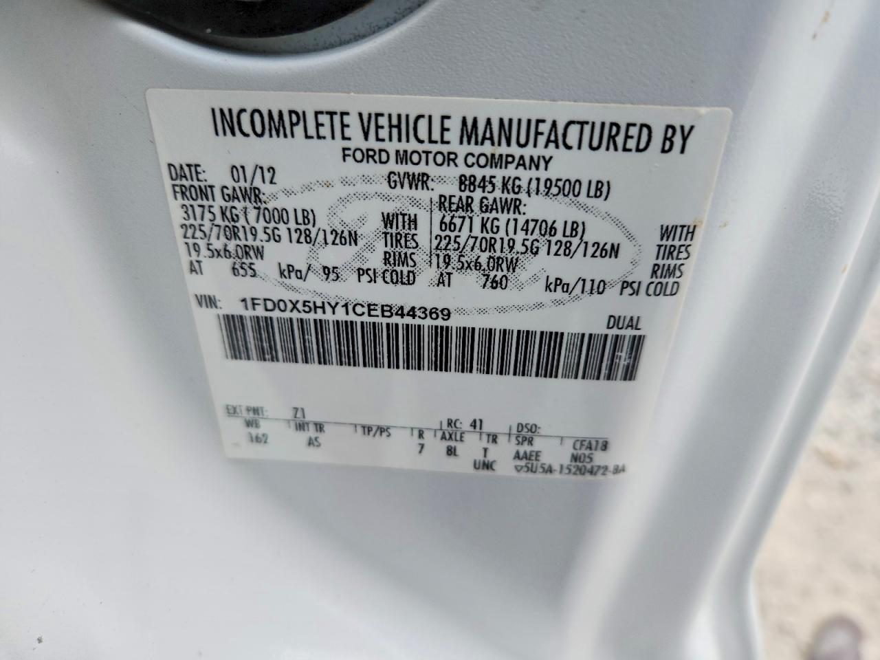2012 Ford F550 Super Duty