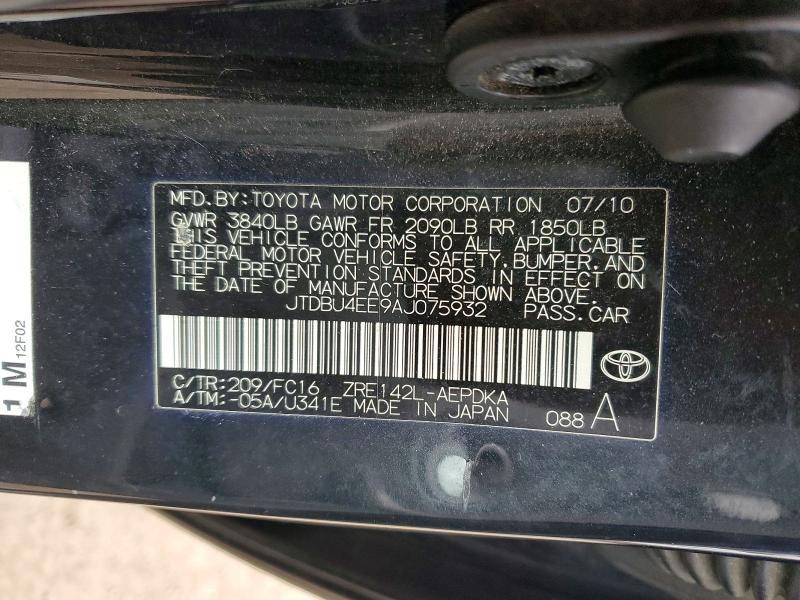 2010 Toyota Corolla le
