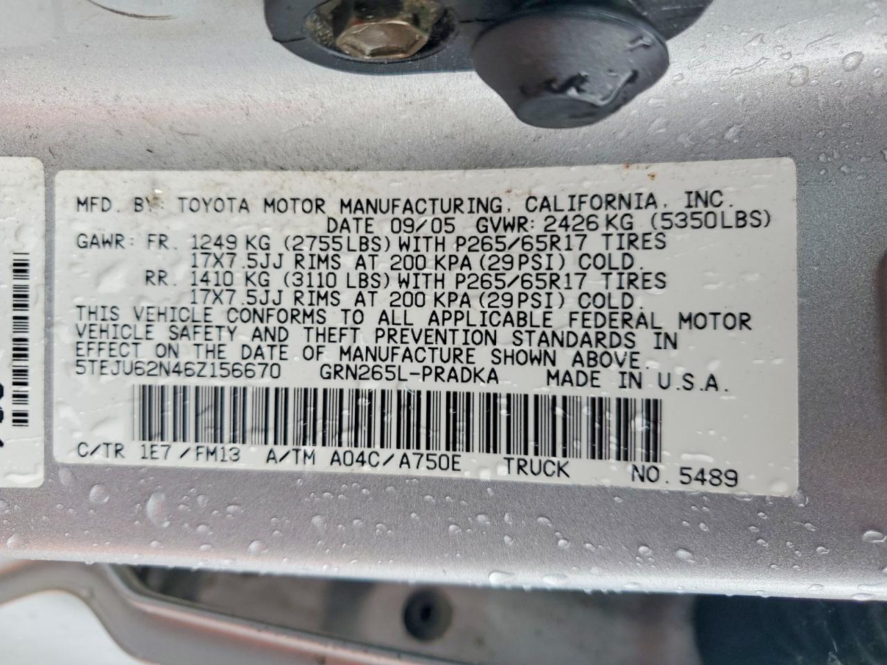 2006 Toyota Tacoma Prerunner V6