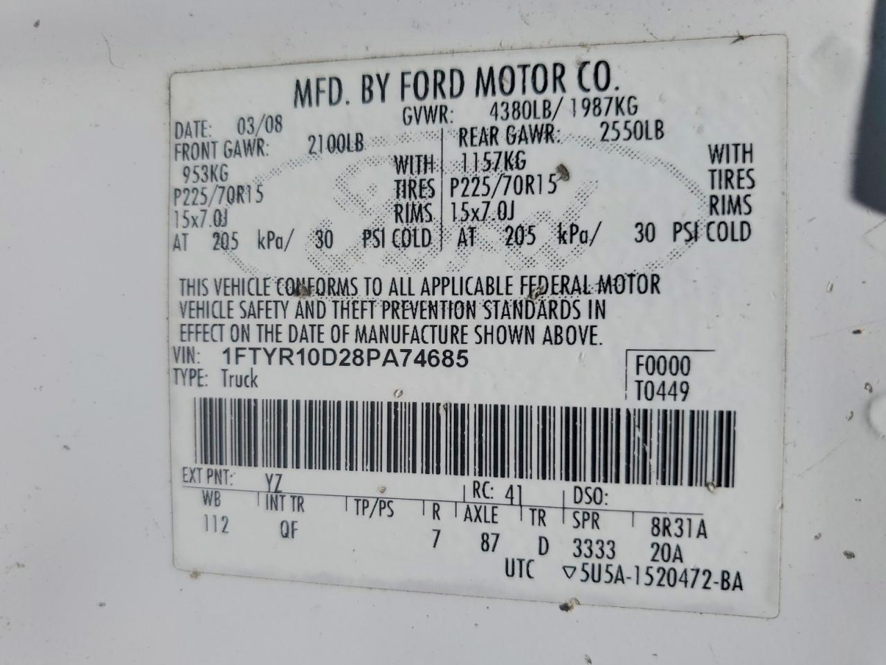 2008 Ford Ranger