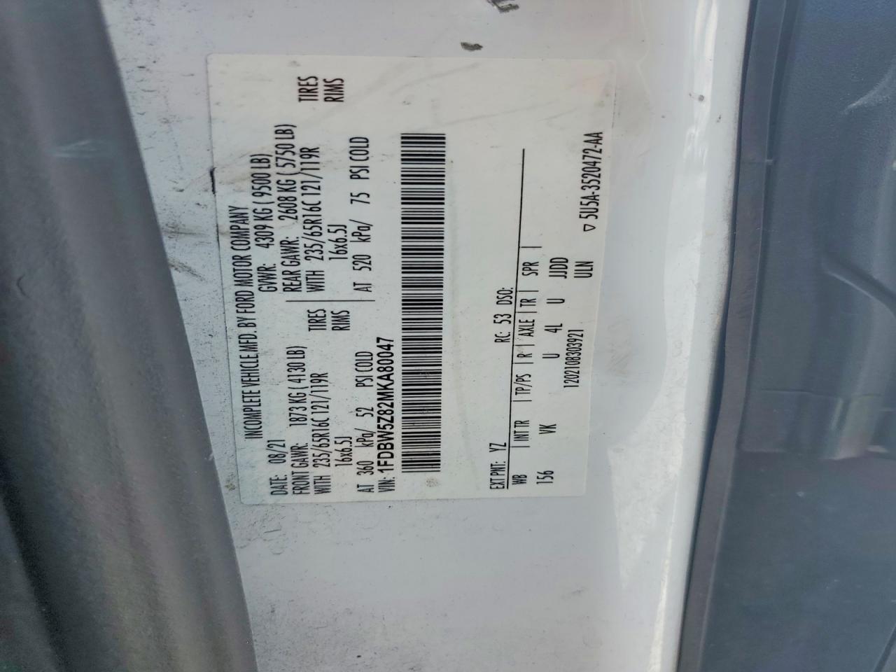 2021 Ford Transit Delivery Truck