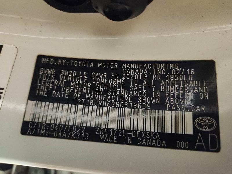 2016 Toyota Corolla s Plus
