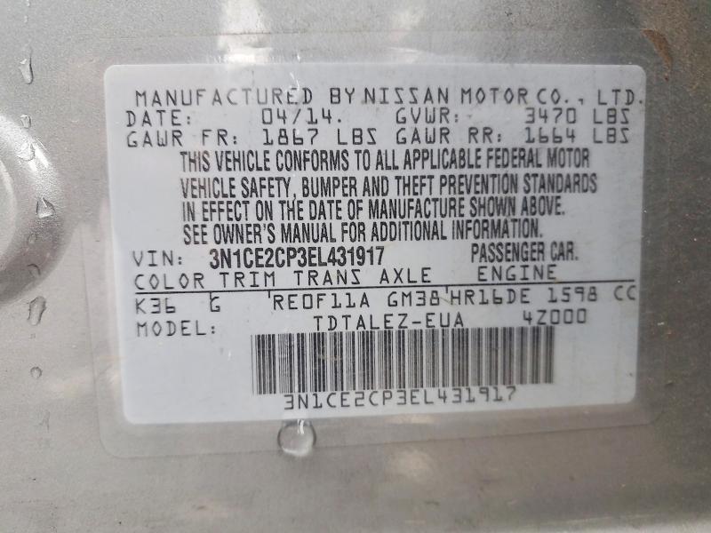 2014 Nissan Versa Note sv