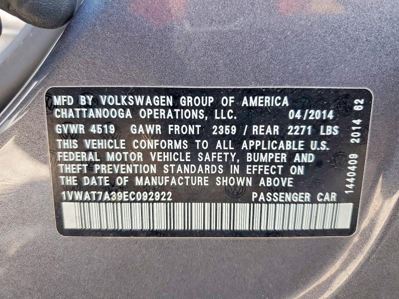 2014 Volkswagen Passat s
