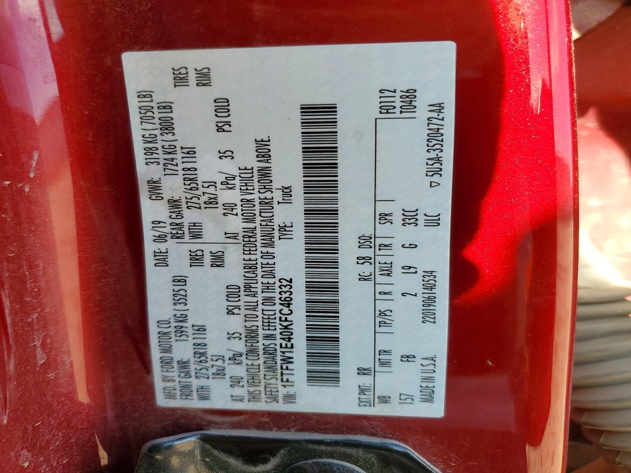 2019 Ford F150 Supercrew