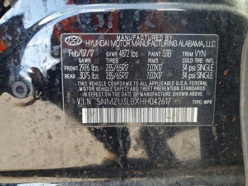 2017 Hyundai Santa fe Sport 2.4l