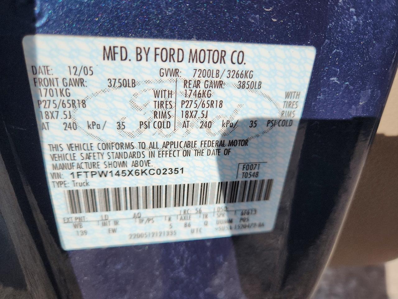 2006 Ford F150 Supercrew