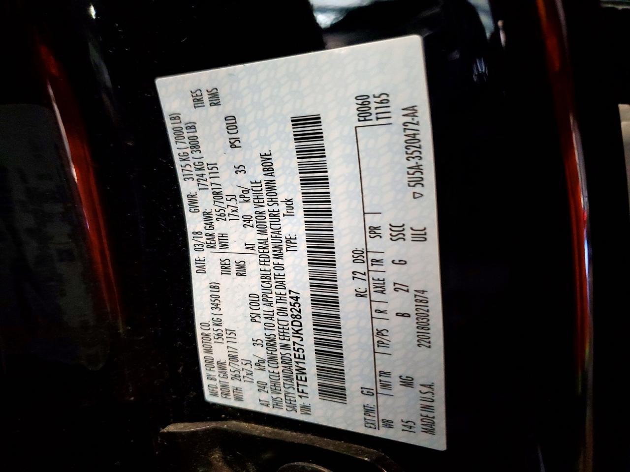 2018 Ford F150 Supercrew