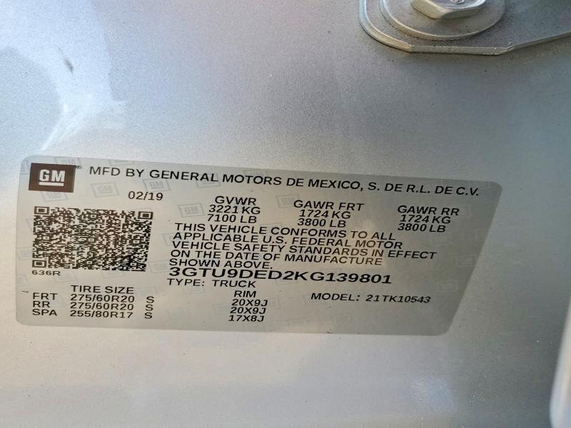 2019 GMC Sierra K1500 SLT