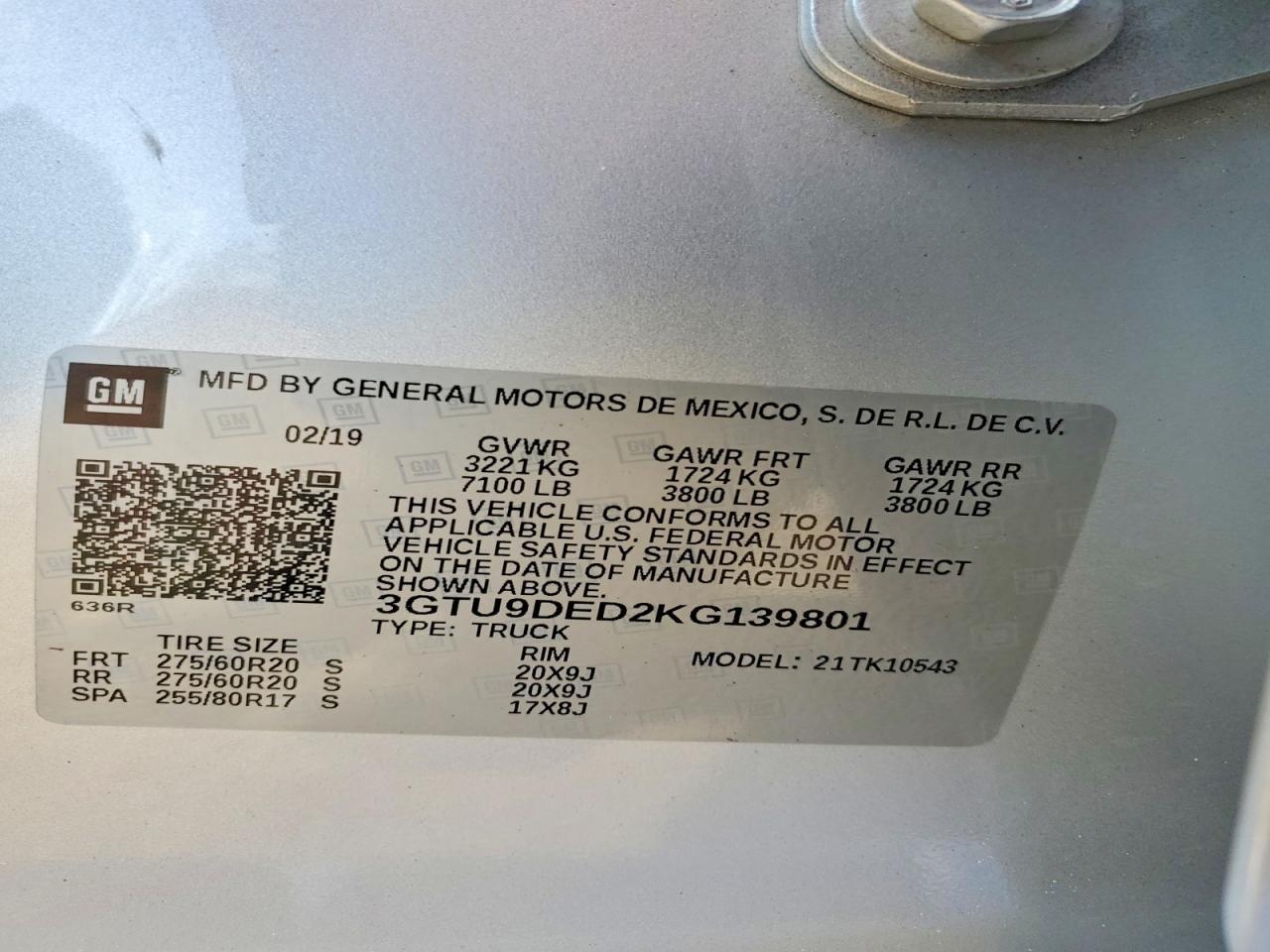 2019 GMC Sierra K1500 SLT