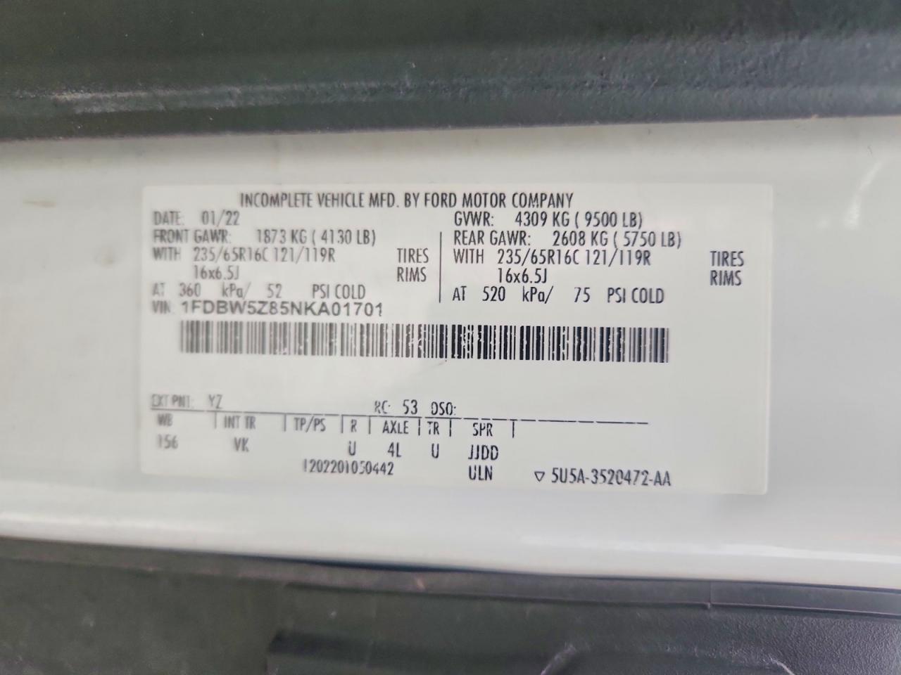 2022 Ford Transit Delivery Truck