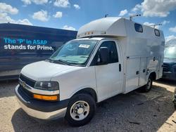 Salvage trucks for sale at Wilmer, TX auction: 2019 Chev Express G3500