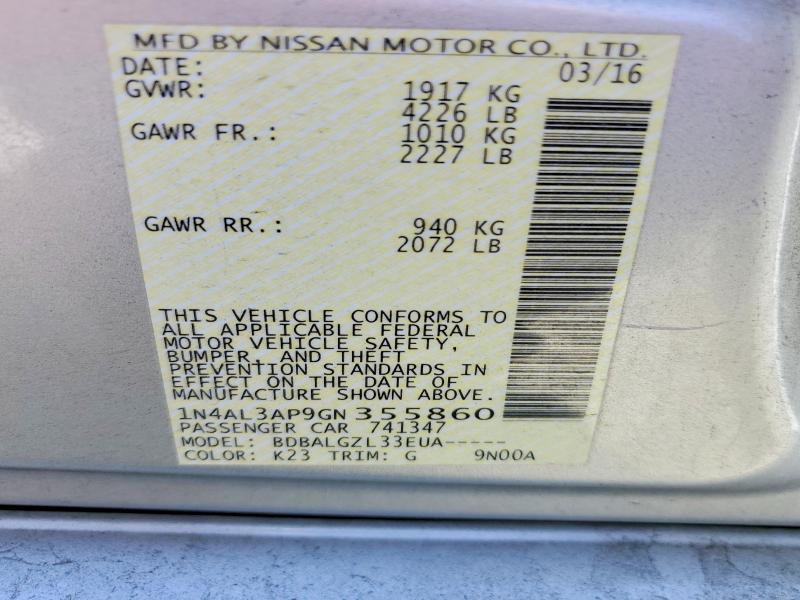 2016 Nissan Altima 2.5 s