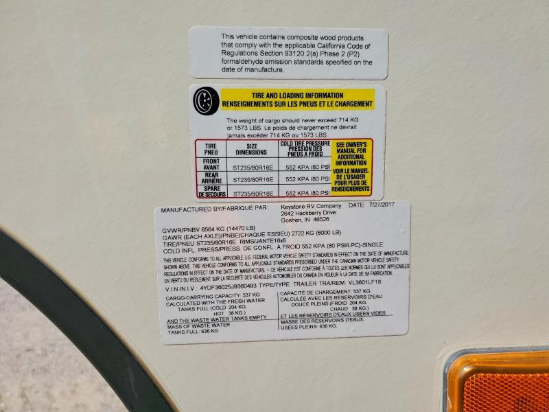 2018 Keystone Volante Camper