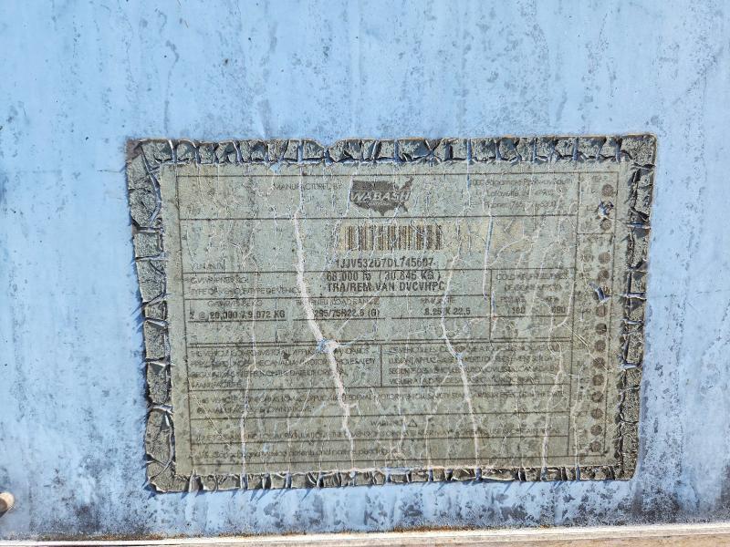 2013 Wabash SH Dvcvhpc DRY Van Trailer