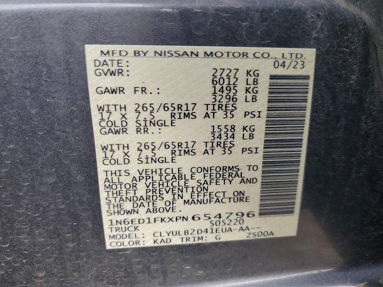 2023 Nissan Frontier SV