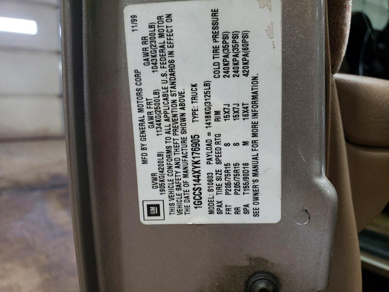 2000 Chev S Truck S10