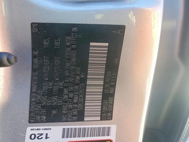 2019 Toyota Sienna xle 8-passenger