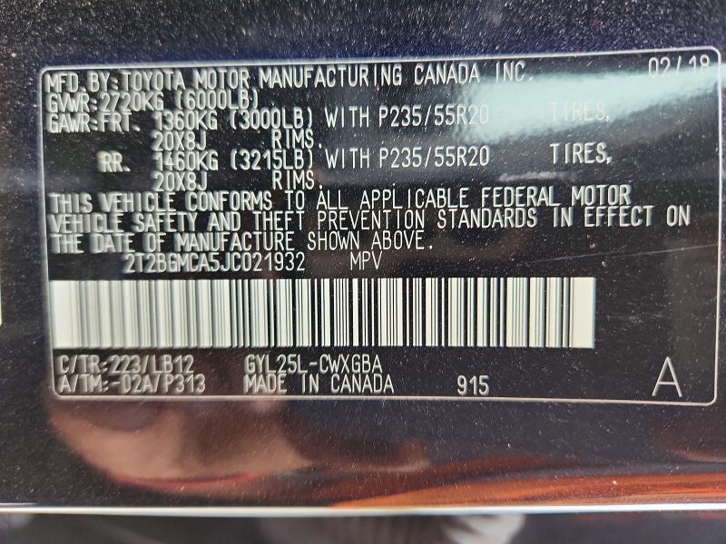 2018 Lexus Rx 450h Base