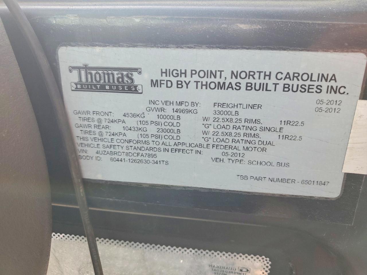 2013 Thomas SAF-T-LINER C2-School Bus