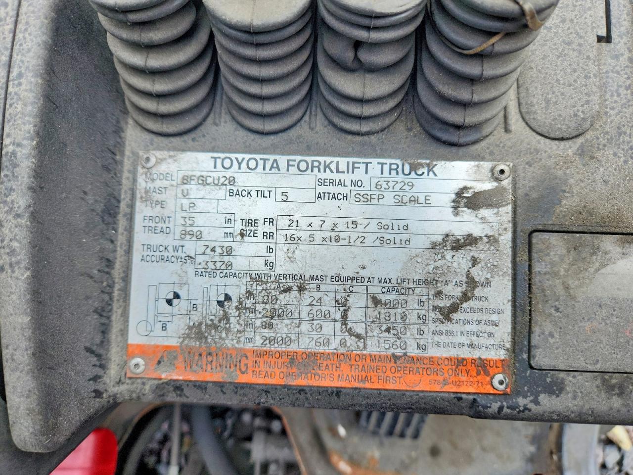2014 Toyota 2014 Toyt Forklift