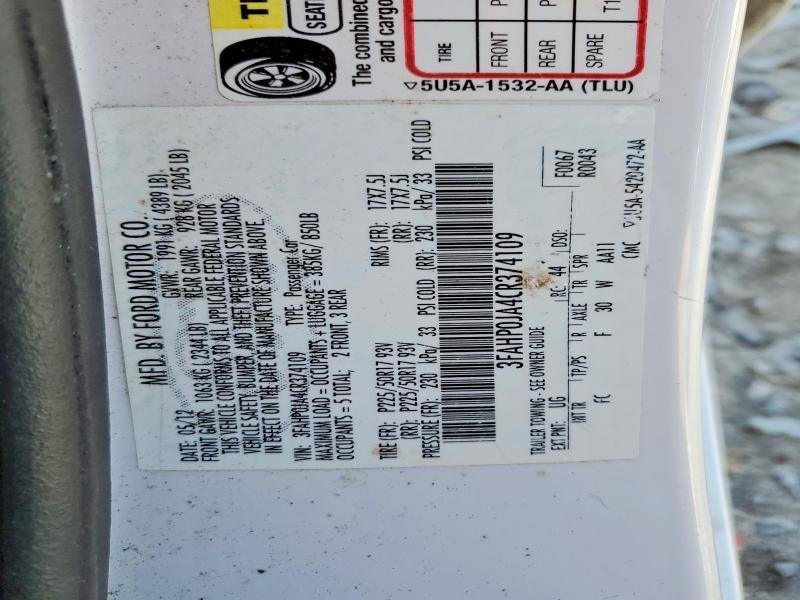 2012 Ford Fusion sel