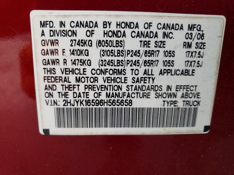 2006 Honda Ridgeline RTL