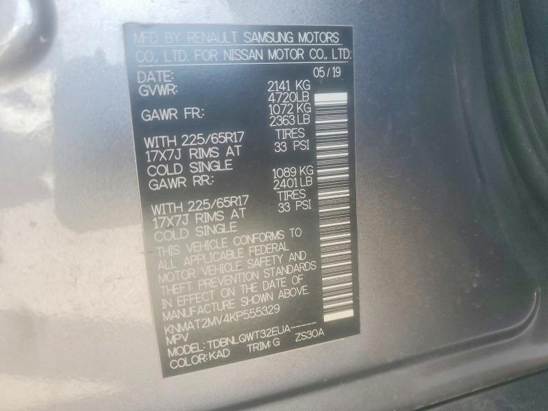 2019 Nissan Rogue sv