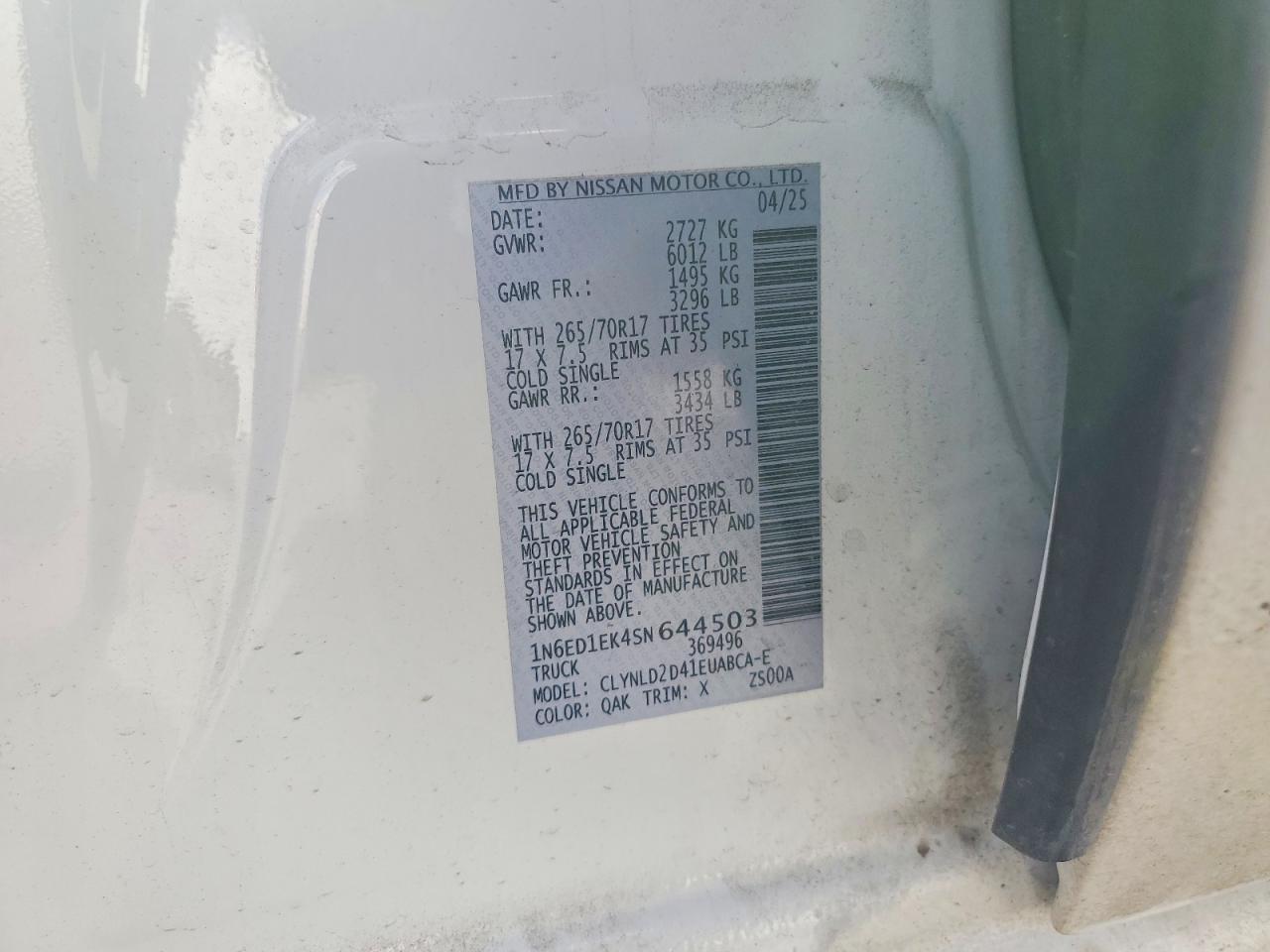 2025 Nissan Frontier PRO-4X