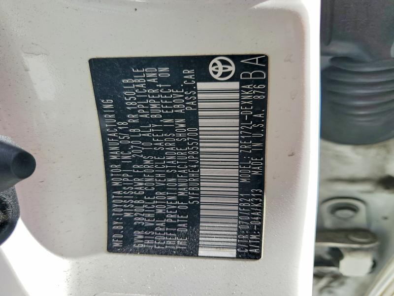 2018 Toyota Corolla le