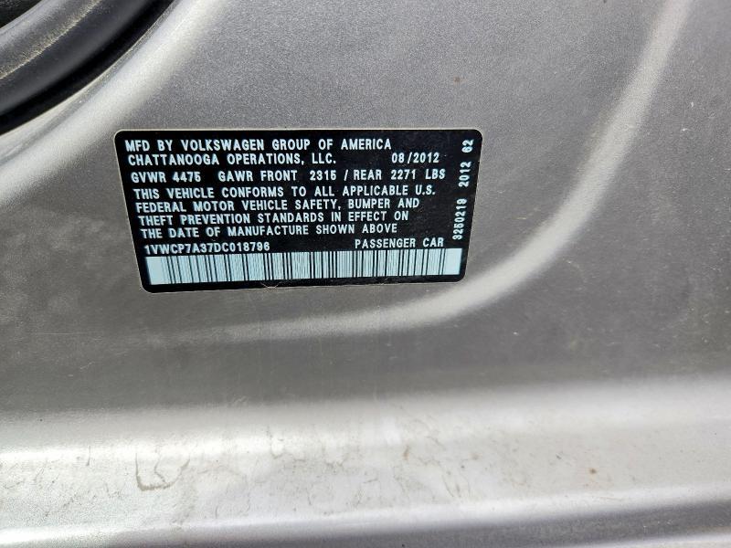 2013 Volkswagen Passat sel