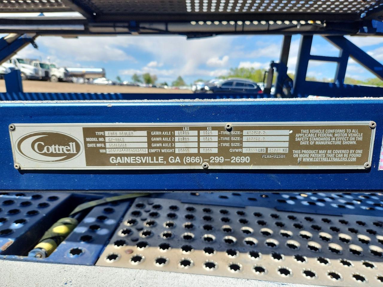 2014 Cottrell Trailer