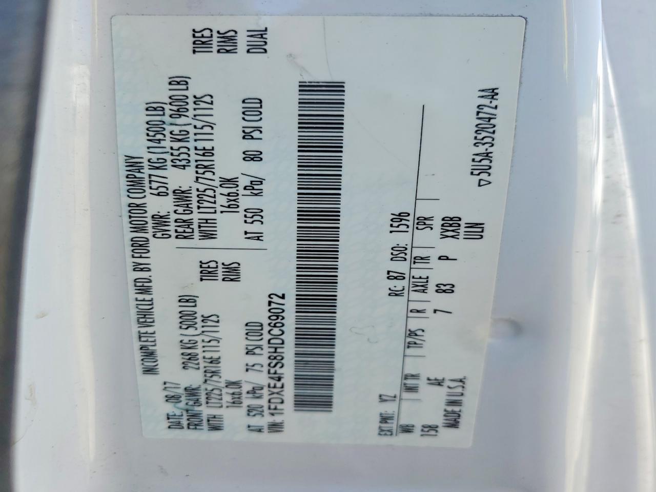 2017 Ford E450 Utility / Service Truck