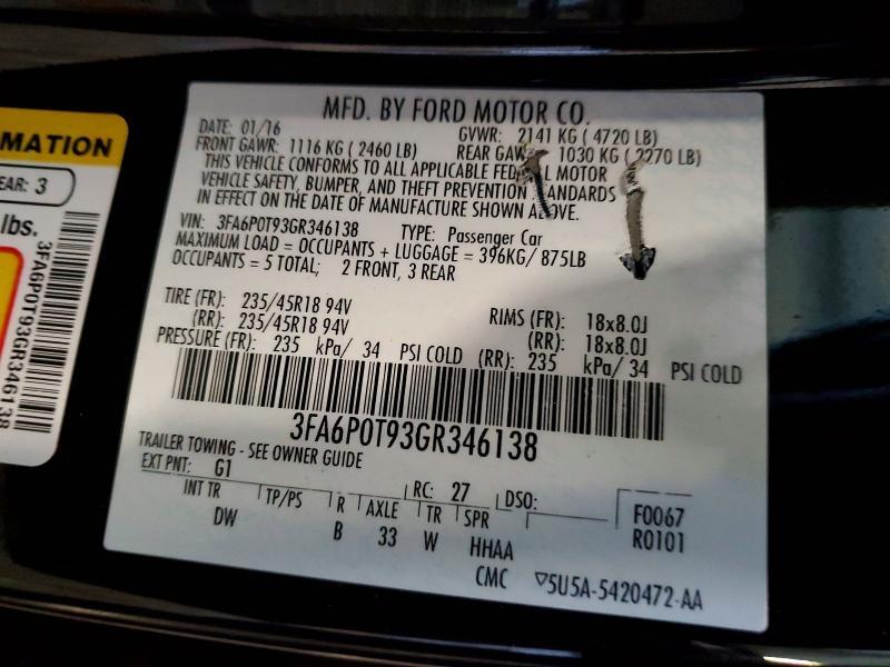2016 Ford Fusion se