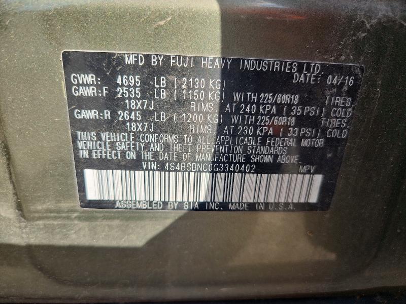 2016 Subaru Outback 2.5i Limited