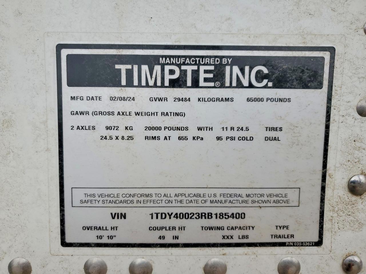 2024 Timpte Grain-Grain Trailer