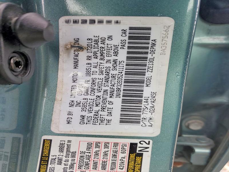 2005 Toyota Corolla le