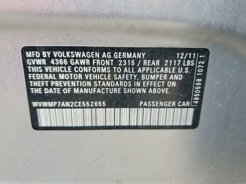 2012 Volkswagen Cc Sport