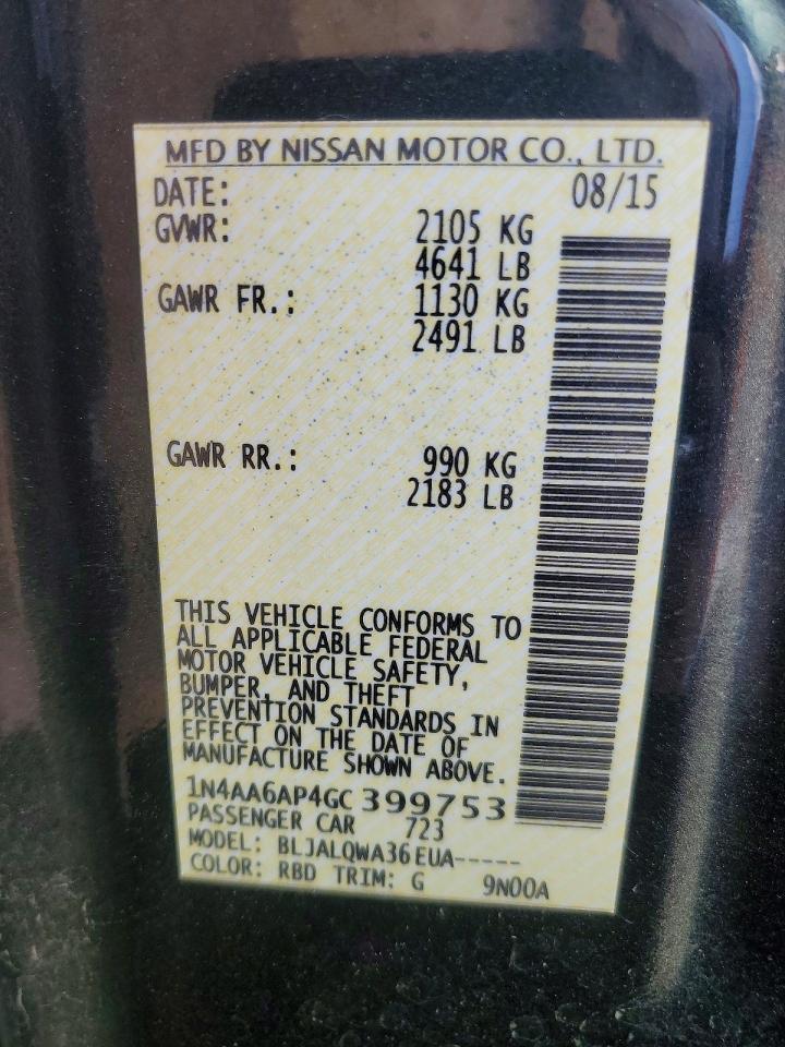 2016 Nissan Maxima 3.5 s