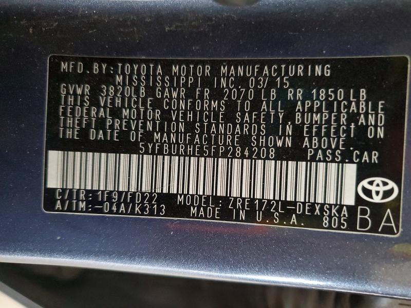2015 Toyota Corolla s Plus