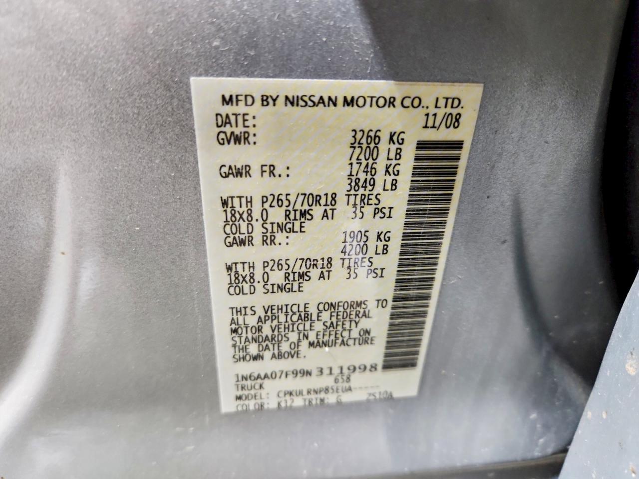 2009 Nissan Titan XE