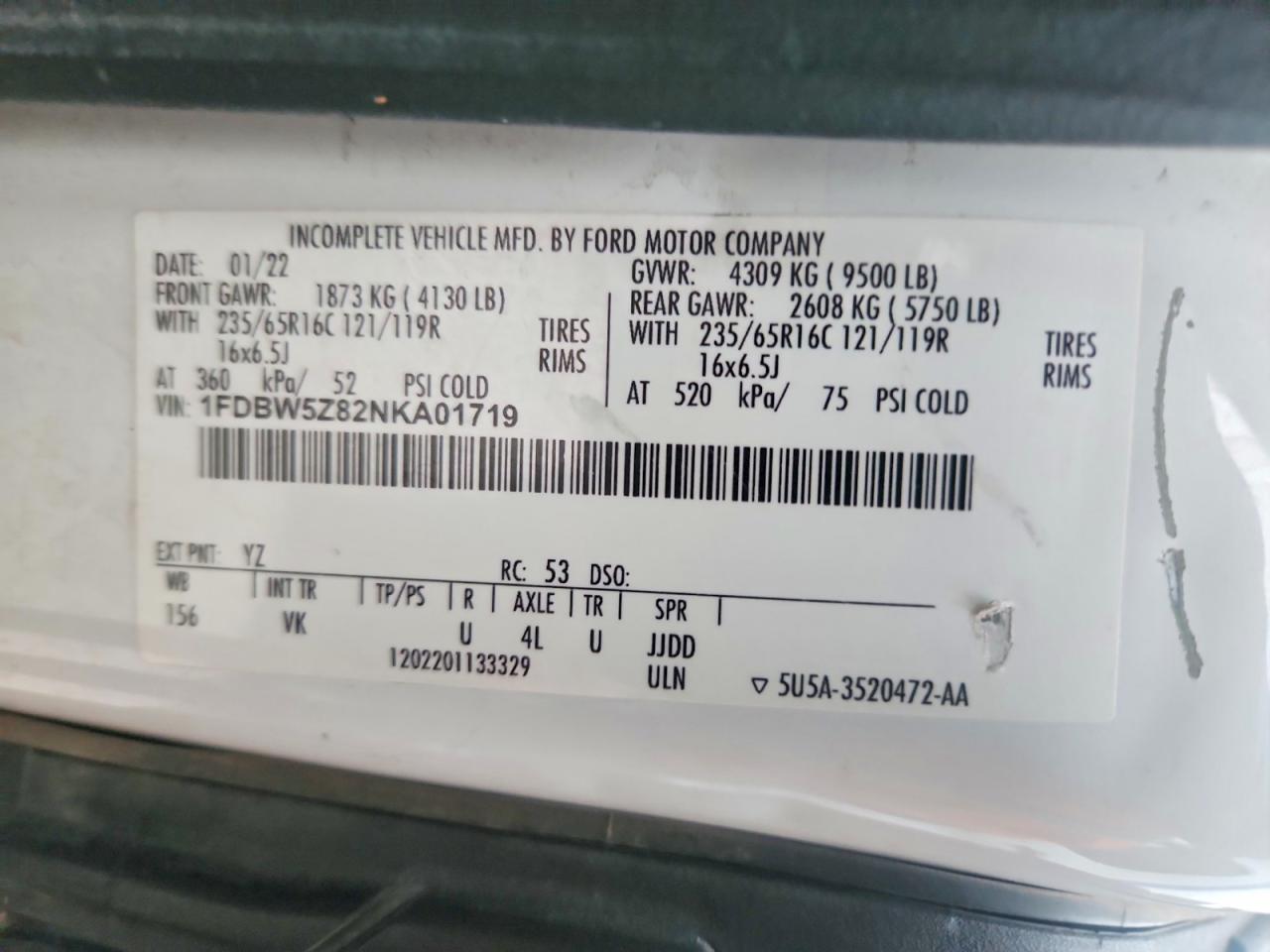 2022 Ford Transit Delivery Truck