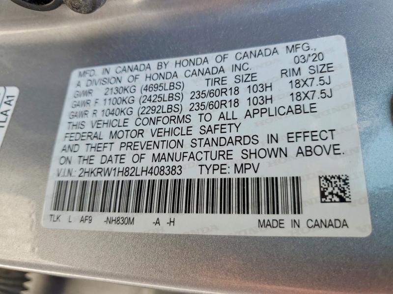 2020 Honda Cr-v exl