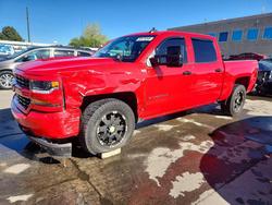 Salvage trucks for sale at Littleton, CO auction: 2018 Chevrolet Silverado K1500 Custom