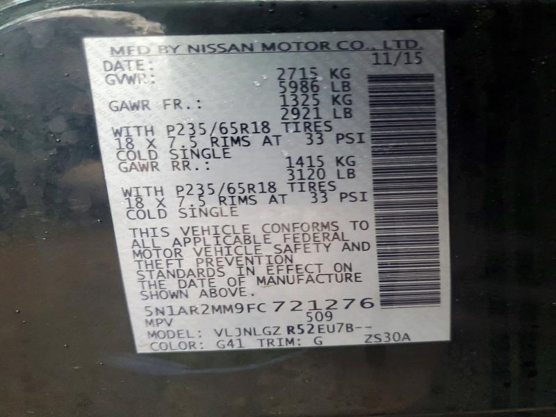 2015 Nissan Pathfinder sl