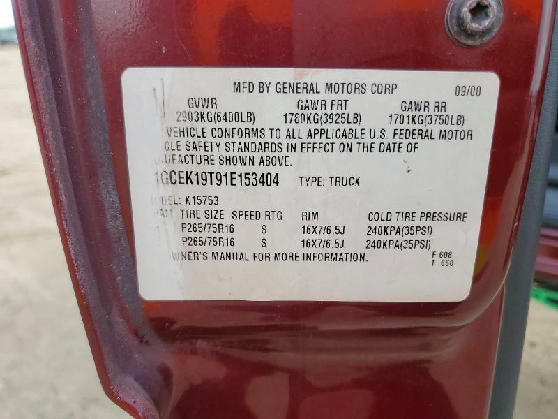 2001 Chevrolet Silverado K1500